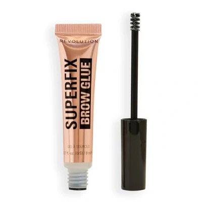 Image of Revolution Superfix Brow Glue, Sets &amp; Holds Eyebrows, Nourishing Formula with Vtamin E Castor Oil, Vegan Cruelty Free, 8ml