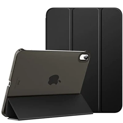 Image of MoKo for iPad 10th Generation Case 2022, Slim Stand Hard PC Translucent Back Shell Smart Cover Gen 10.9 inch Support Touch ID, Auto Wake/Sleep, Black