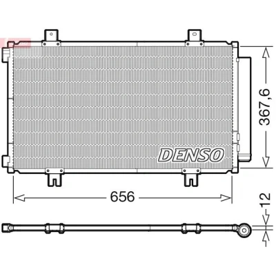Image of 9531061M10, 9531061M10000 Condenser DENSO DCN47009 with dryer R134a SUZUKI: Vitara IV Off Road