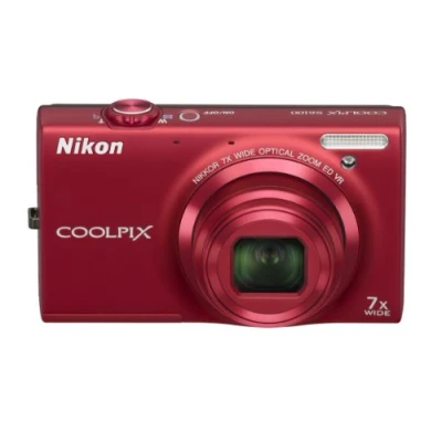 Image of Nikon S6100 Coolpix Digital Camera Red (16MP, 7x Optical Zoom) 3 inch LCD (Renewed)