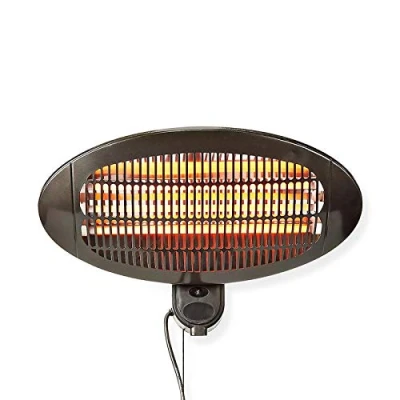 Image of Ex Pro 2KW Outdoor Wall Mounted Quartz Electric Garden Patio Heater, 2000W, IP34 Rated, with 3 Power Settings and Adjustable Heat Angle