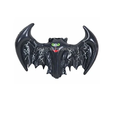Image of Gifts 4 All Occasions Limited SHATCHI Large Inflatable Bat Halloween Decoration Fancy Dress Party Accessories Garden Home Bar Indoor Outdoor Window Door Scary Spooky Décor, Black
