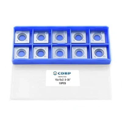 Image of CDBP 15mm Ci1 Square Tungsten Carbide Replacement Cutter Inserts for Woodworking Spiral Helical Planer Head and Lathe Turning Tools, 10pcs