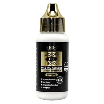 Image of Wonder Lace Bond Wig Adhesive Supreme 34 ml Invisible Bonding Glue, Strong Hold Glue for Poly and Hairpiece, Wig, Toupee Systems, Front Latex Free Waterproof