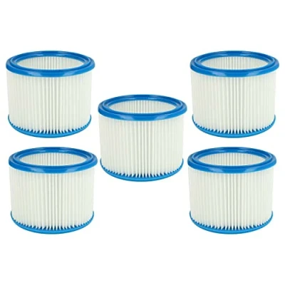 Image of vhbw Set 5x Replacement Filters compatible with WAP ST 25, 35E, 35 E Wet and Dry Vacuum Cleaner Cartridge Filter