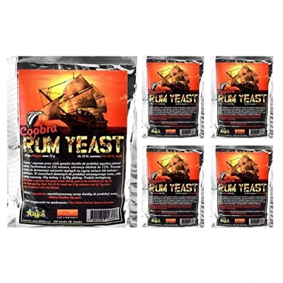 Image of 5 x Coobra Rum Yeast Turbo Yeast, Vodka for Mash