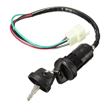 Image of U/D Universal Ignition Barrel Switch 4 Wires 2 Key For Motorcycle Pit Dirt Bike Quad ATV