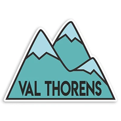Image of 2 x 10cm Val Thorens France Vinyl Stickers Ski Mountain Luggage Sticker #31612 (10cm Wide)