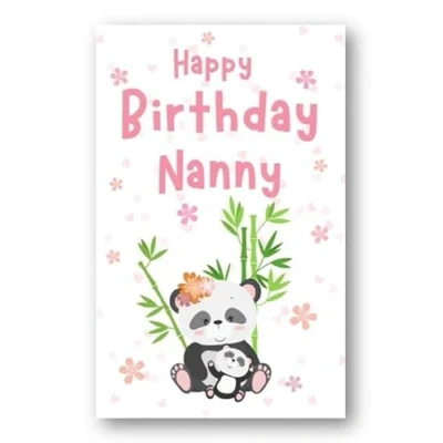 Image of Second Ave Nanny Cute Panda Happy Birthday Card Greetings For Her