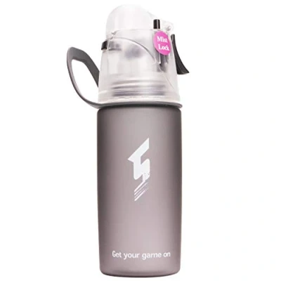 Image of Qshare Misting Drinking Water Bottle, Spray Mist Sports Bottle for Outdoor Sport Hydration and Cooling Down, FDA Approved BPA Free Cup with Unique Lock Design