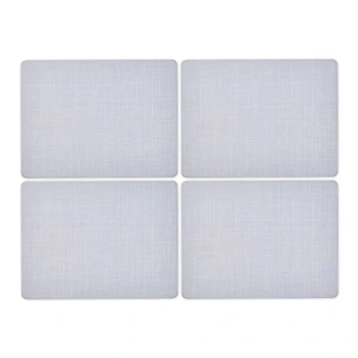 Image of Portmeirion Home &amp; Gifts Hessian Grey Large Placemats Set of 4,40.1cmx29.8cm
