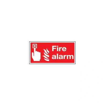Image of Sitesafe Fire Alarm Vinyl Sign 200 x 100mm