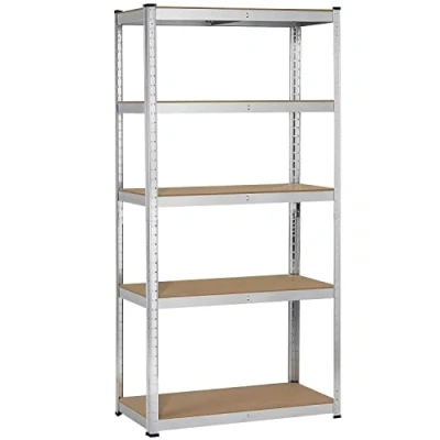 Image of Yaheetech Garage Shelving Unit Heavy Duty 5 Tier Metal Boltless Storage Shelves Adjustable Kitchen Racking,180 x 90 40 cm,Max. Capacity per Tier: 175 kg