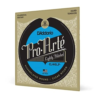 Image of D&#039;Addario Guitar Strings Pro Arte Classical EJ46LP Nylon Silver Plated Wrap, Composite Core, Clear Trebles Lightly Polished, Hard Tension
