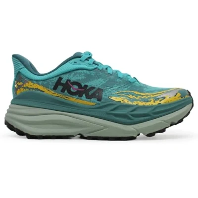Image of HOKA Stinson 7 Trail running shoes, Women&#039;s, Size: 5.5, Electric aqua/oceanic Textile/synthetics