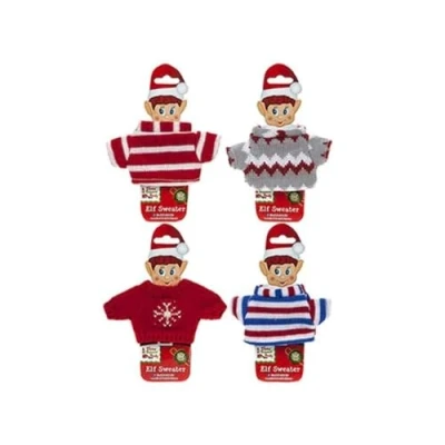 Image of Hoolaroo Asst Knitted Elf Sweaters (4 Designs Available, 1 Sent at Random)
