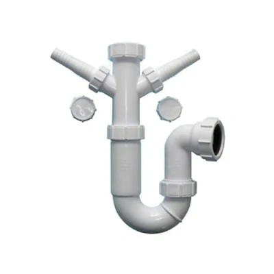 Image of MaKe Washing Machine Trap with Seal &amp; 2 Spigots 40mm x 75mm