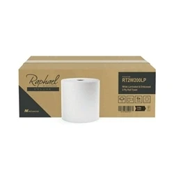 Image of Raphael Roll Towel 2 Ply 200m x 200mm White (Pack of 6) RT2W200LPDS
