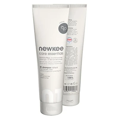 Image of newkee Natural Shampoo (150 ml), for Daily Hair Washing, No Perfumes &amp; Fragrances, Developed by Manuel Neuer Angelique Kerber