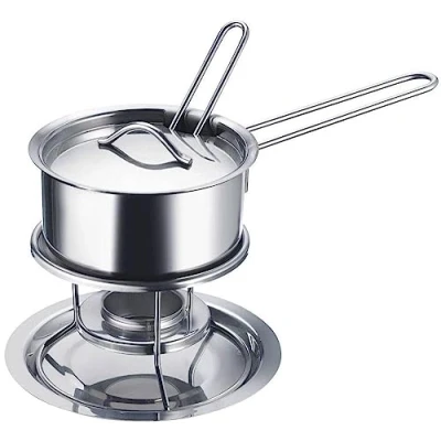 Image of Westmark Butter Pan/Sauce Warmer, With Lid, Sauce Spoon And Stainless Steel, Colour: Silver, 62262260