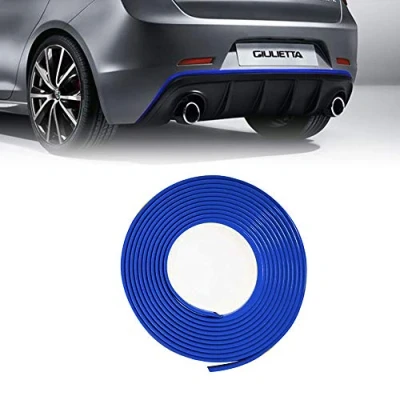 Image of Quattroerre Blue Profile Sticker Dam Bumper Rear Alfa Giulietta with 3M APT Double Adhesive