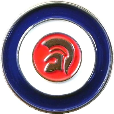 Image of Metal Enamel Pin Badge Brooch MOD Scooter Trojan Skinhead