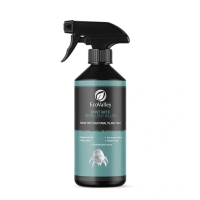 Image of EcoValley Natural Dust Mite Repellent &amp; Killer Spray Treatment for Mattresses, Upholstery Bedding Safe, Eco Friendly Formula Allergen Free Home Dast Acting 500ml