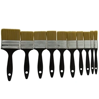 Image of Coral 31129 Value Synthetic Paint Brushes 10Pk for Walls Ceilings, Laying Off, General Painting 10 Piece Pack Set 2X 0.5&quot;, 1&quot;, 3X 1.5&quot;, 2&quot;, 3&quot;