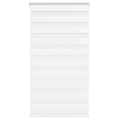 Image of vidaXL Zebra Roller Blind White 70x100 cm Modern Polyester Window Treatment for Living Room, Bedroom, Office