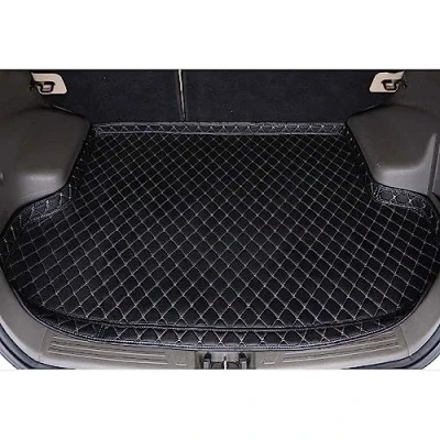 Image of Leather Car Boot Mat for KIA Sportage GT S line 2018 2022 2023, Waterproof Anti Scratch Non Slip Trunk Pad, Cargo Tray Protector Liners Accessories,Black Beige 1