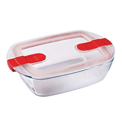 Image of Pyrex FC367 Plastic/Glass Cook and Heat Rectangular Dish, 215PH00, Clear, 23x15 cm