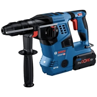Image of Bosch Professional 18V System Cordless Rotary Hammer GBH 28 CF (with SDS Plus, 3.3 J Impact Energy, incl. Quick Change Chuck, Vibration Control, Kickback 3 Work Modes, in L BOXX)