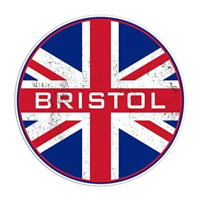 Image of 2 x 10cm Bristol England Vinyl Stickers Travel Sticker Laptop Luggage #23105 (10cm Wide)