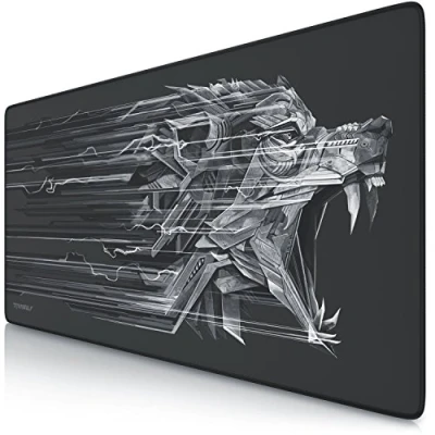 Image of TITANWOLF XXL speed Gaming Mouse Pad mat 900 x 400 3 mm mousepad table large size improved precision and rubber base for stable grip on smooth surfaces non slip