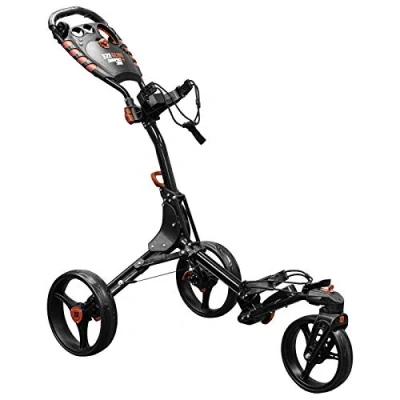 Image of EZE Glide Unisex Compact+ 360 Golf Trolley, Charcoal/Red, One Size UK