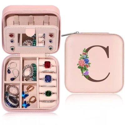 Image of TINGN Travel Jewellery Case, Organiser, Mini Box, Sister Birthday Gifts, Personalised Box C