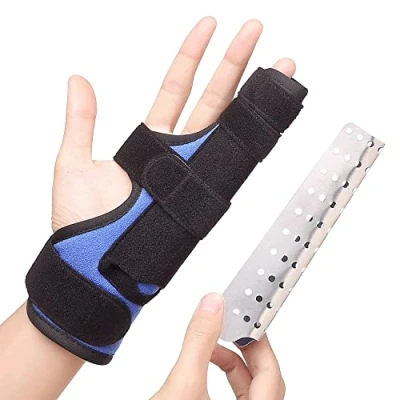 Image of Pinky Finger Splint, Boxer Fracture Broken 4th and 5th Fingers Brace Support for Straightening, Stabilizer Dislocated, Arthritis, Mallet Finger, Fits Left or Right Hand, S/M