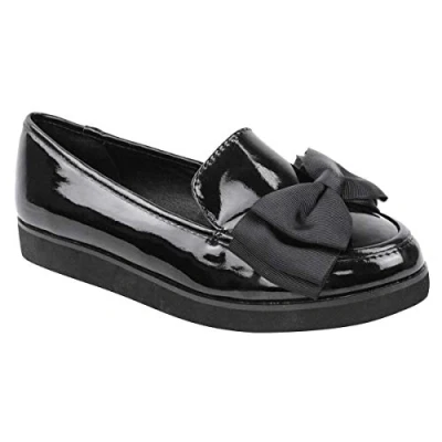 Image of Womens Ladies Girls Flat Dolly Dollie Ballet Ballerina Creepers Chunky Wedge Platforms Smart Office Work School Shoes Pumps Comfort Casual Slip On Loafers