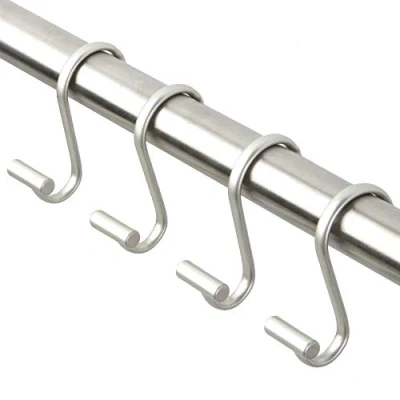 Image of iDesign 76752 T Bar Shower Curtain Hooks (Set of 12) Satin, Stainless_Steel