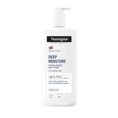 Image of Neutrogena Norwegian Formula Deep Moisture Hypoallergenic Body Lotion (1x 400ml), Fragrance Free Moisturiser for Sensitive and Dry Skin, Provides 48 Hour Moisturisation