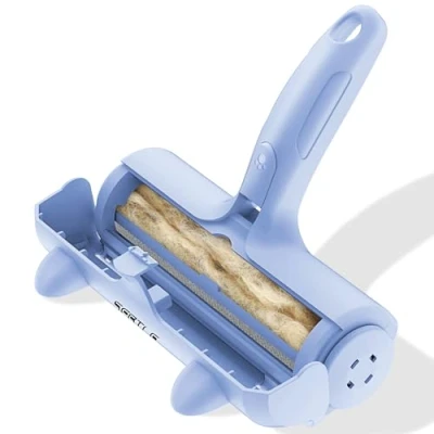 Image of Sebtle Pet Hair Remover Roller,Reusable Animal Removal Brush for Dogs and Cats,Lint Easy to Clean Fur from Carpet,Sofa,Bedding,Furniture Rugs,Blue