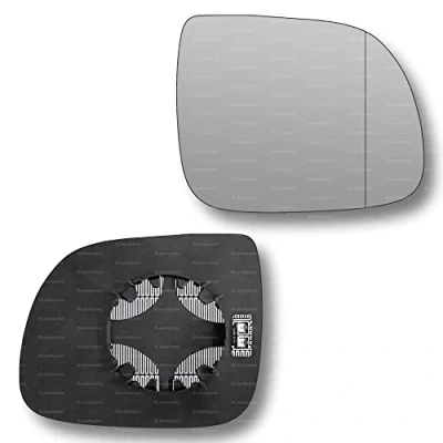 Image of Less4spares Replacement Wing Mirror Glass Left Compatible with Audi Q5 2008 2016 CLIP ON Passnager Near Side N/S Heated Blind Spot