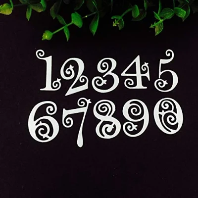 Image of Gemini_mall Cutting Dies, DIY Scrapbooking Dies Flower Metal Embossing Stencil for Album Paper Card Art Craft Decor Gift (0 9 Numbers Dies)