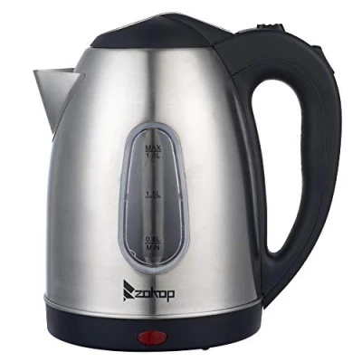 Image of 1.8L Stainless Steel Electric Kettle with Water Window, Fast boiling Heater, 220V 2000W, Auto Shut off, Boil Dry and Overheat Protection