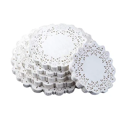 Image of Washranp Paper Doily 100Pcs Round Lace Doilies Cake Placemat for Tables, Cake, Baking, Party Wedding Baking Decoration 3.5inch