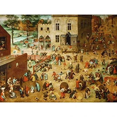Image of Pieter Bruegel The Elder Childrens Games Large Art Print Poster Wall Decor Premium Mural