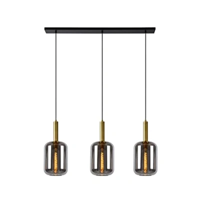 Image of Joanet Modern Bar Pendant Light 3xE27 Smoke Grey