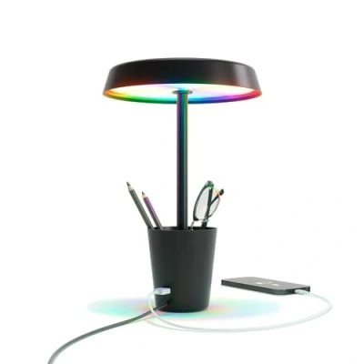 Image of Umbra Cump Lamp, LED Table Dimmable for Living Room, Study, Bedroom and More, Black, One Size