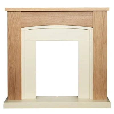 Image of Adam Chilton Fireplace in Oak and Cream, 39 Inch