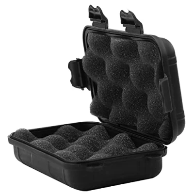 Image of VGEBY1 Waterproof Box, Shockproof Dry Storage Box for Fishing Camping Hiking Outdoor Activities(Black S) Small